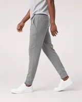 StringKing Men's StayWarm Joggers - Sharp Fit, Gray, Full Side - Human Model - Chest to Feet