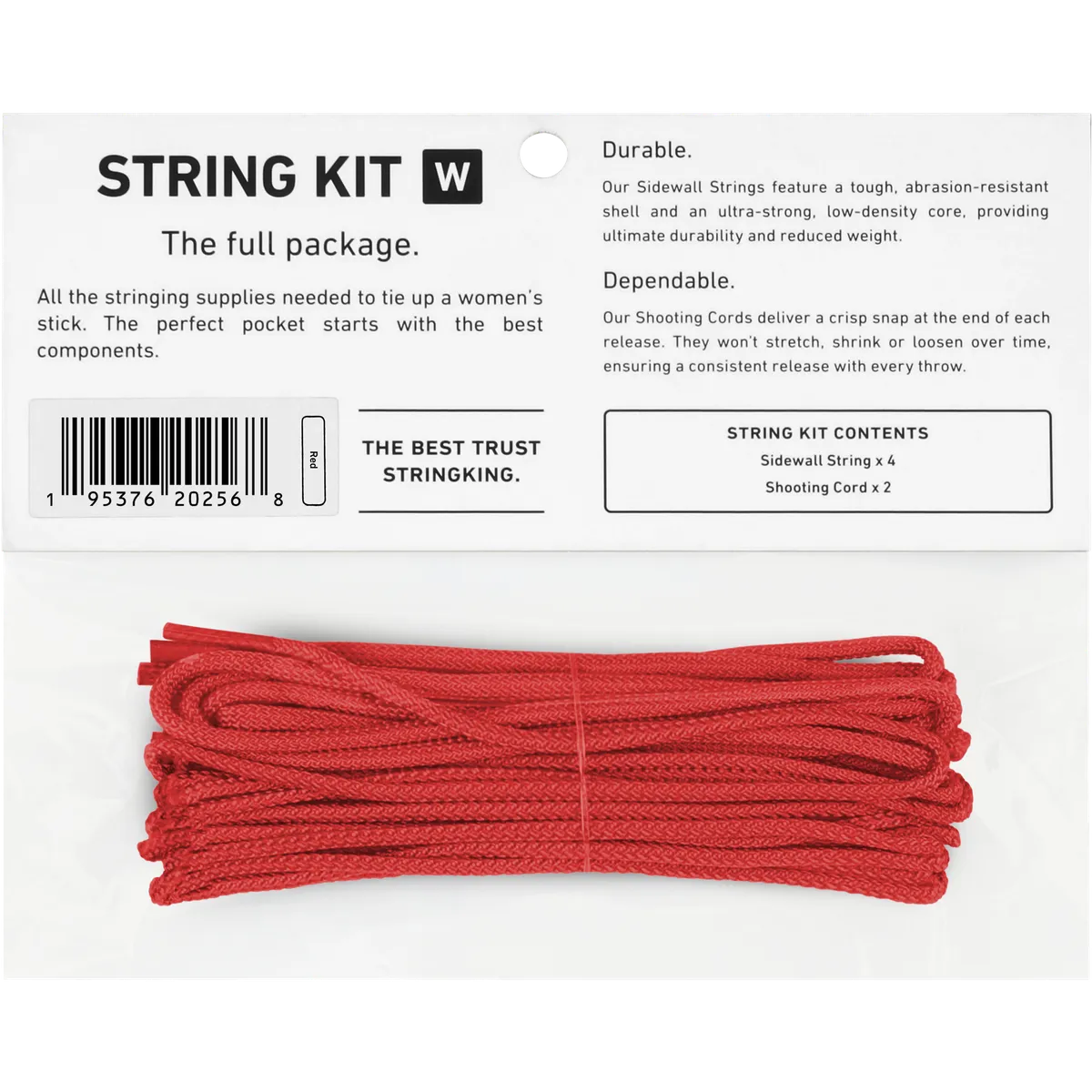 StringKing Women's String Kit - String Kit, Red, Packaged, Back
