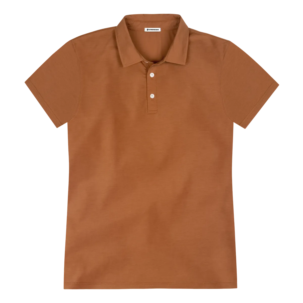 StringKing Men's FlexStyle Short Sleeve Polo - Sharp Fit, Bombay Brown, Front