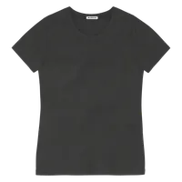 StringKing Women's Pima Cotton Short Sleeve Crewneck T-Shirt - Sharp Fit, Black, Front