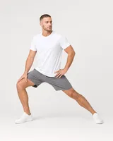 StringKing Men's StayWarm Tee - Relaxed Fit, White, Full Front Angle - Human Model
