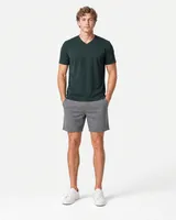 StringKing Men's Pima Terry V-Neck Tee - Sharp Fit, Pine Grove, Full Front - Human Model