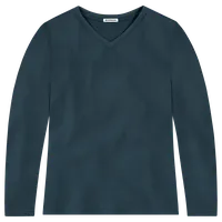 StringKing Women's FlexTech Long Sleeve V-Neck T-Shirt - Sharp Fit, Navy, Front