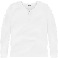 StringKing Men's Pima Terry Henley - Relaxed Fit, White, Front