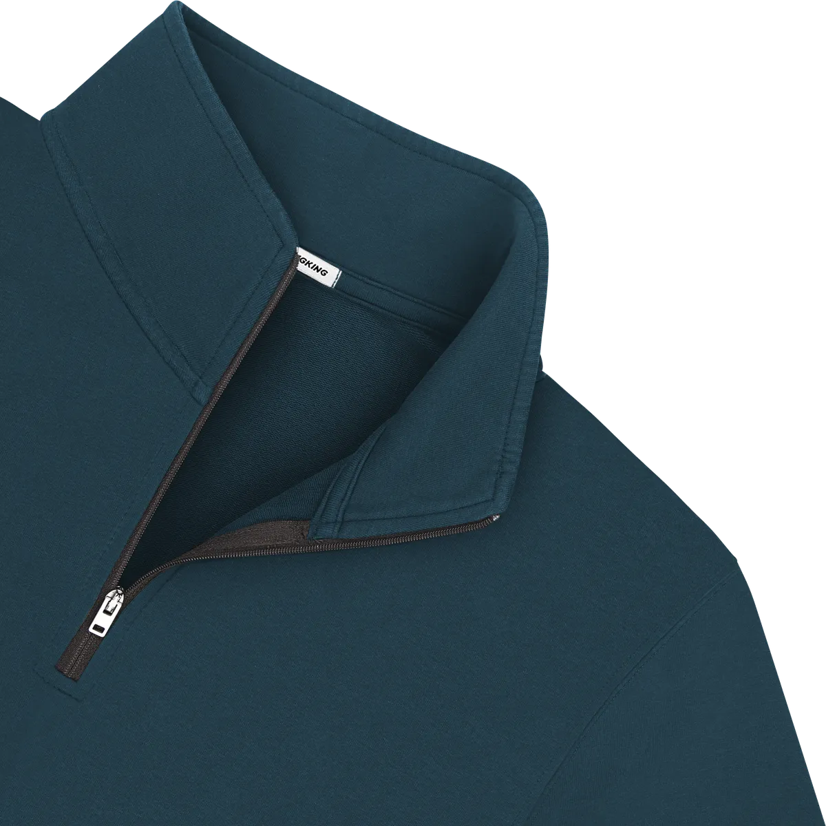 StringKing Men's Pima Terry Quarter Zip - Relaxed Fit, Navy, Detail