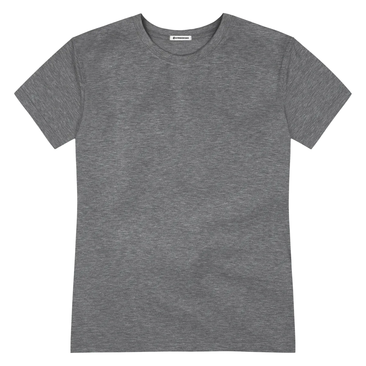 StringKing Men's FlexStyle Short Sleeve Crewneck T-Shirt - Sharp Fit, Heather Gray, Front