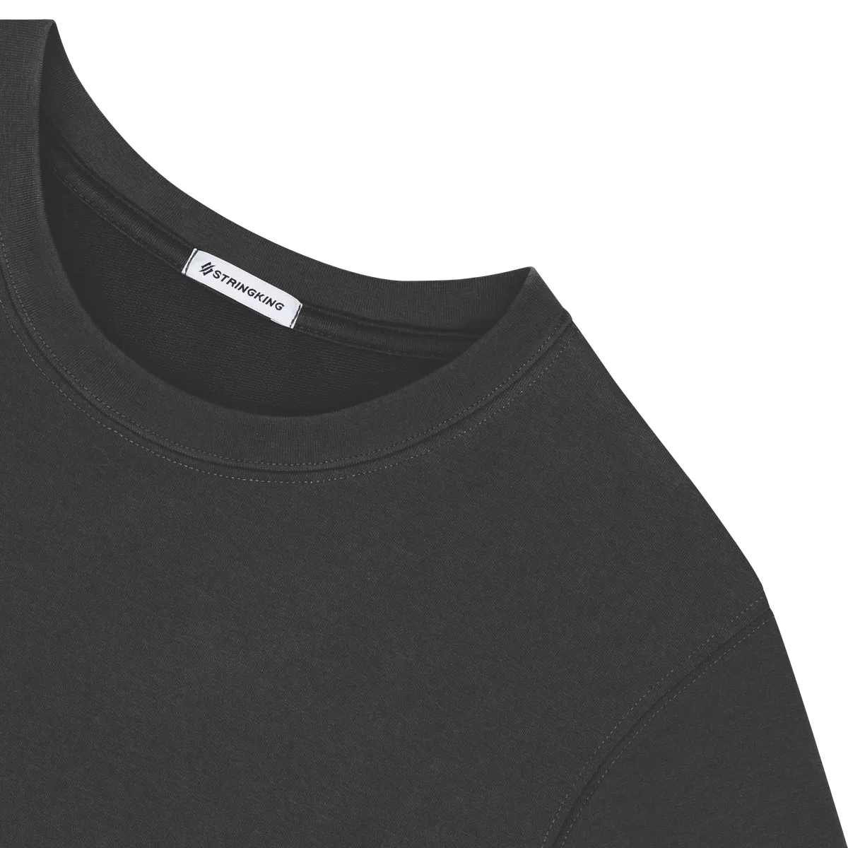 StringKing Men's Pima Cotton Sweatshirt KP - Relaxed Fit, Black, Detail