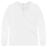 StringKing Men's Pima Jersey Henley - Sharp Fit, White, Front