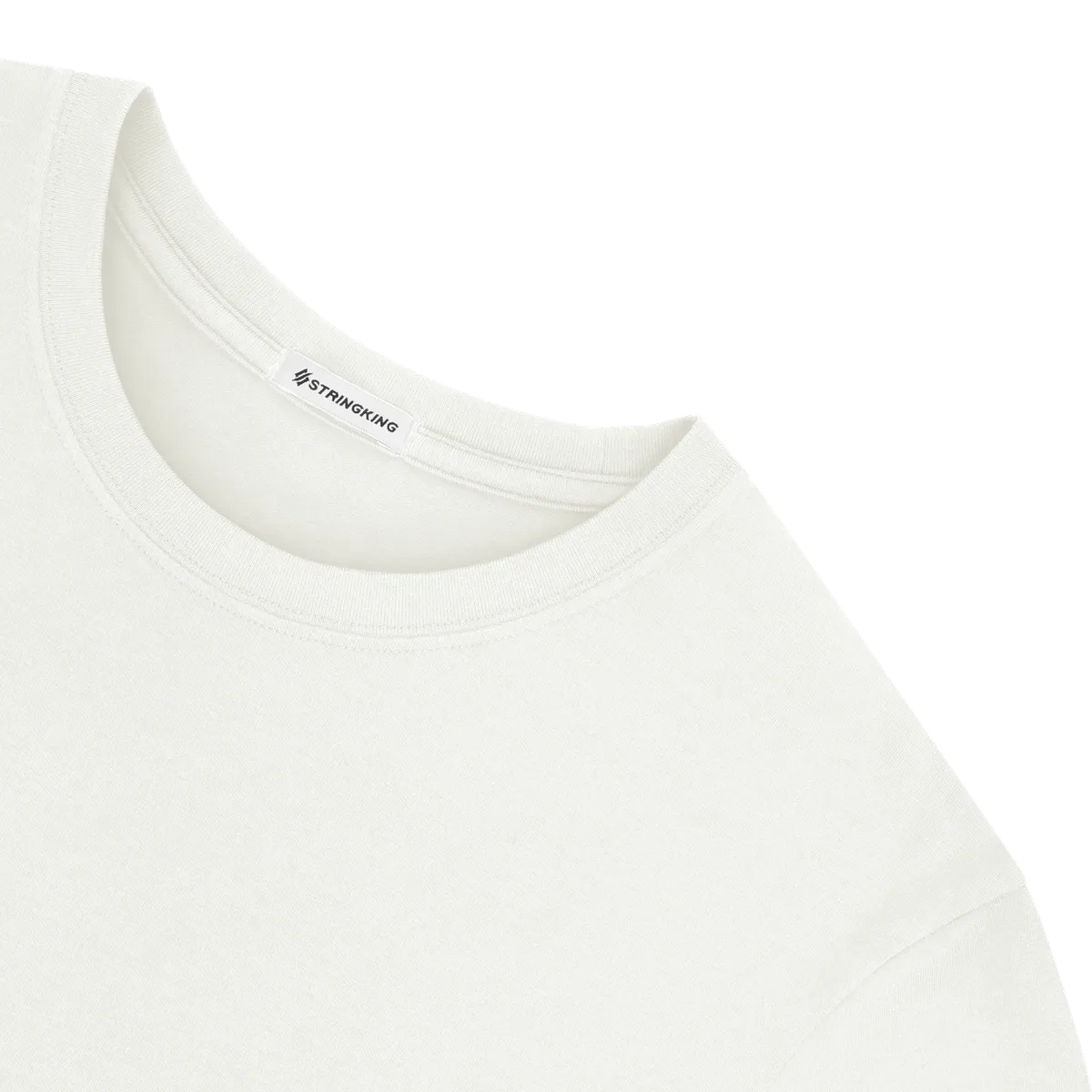 StringKing Men's Pima Jersey Tee - Sharp Fit, Tofu, Detail