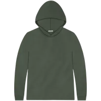 StringKing Men's Pima Jersey Hoodie - Sharp Fit, Moss, Front