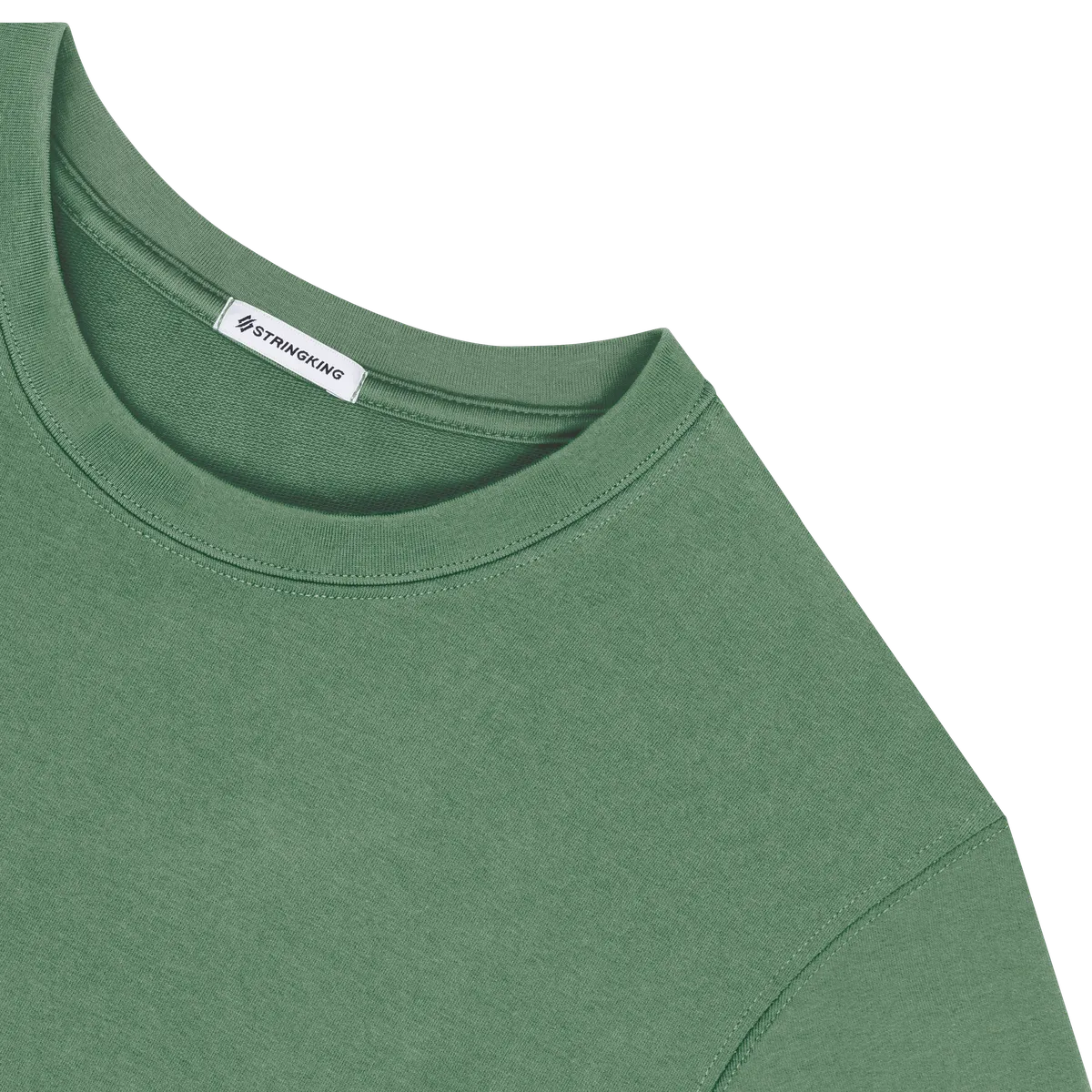 StringKing Women's Heavy Pima Cotton T-Shirt - Sharp Fit, Green, Detail