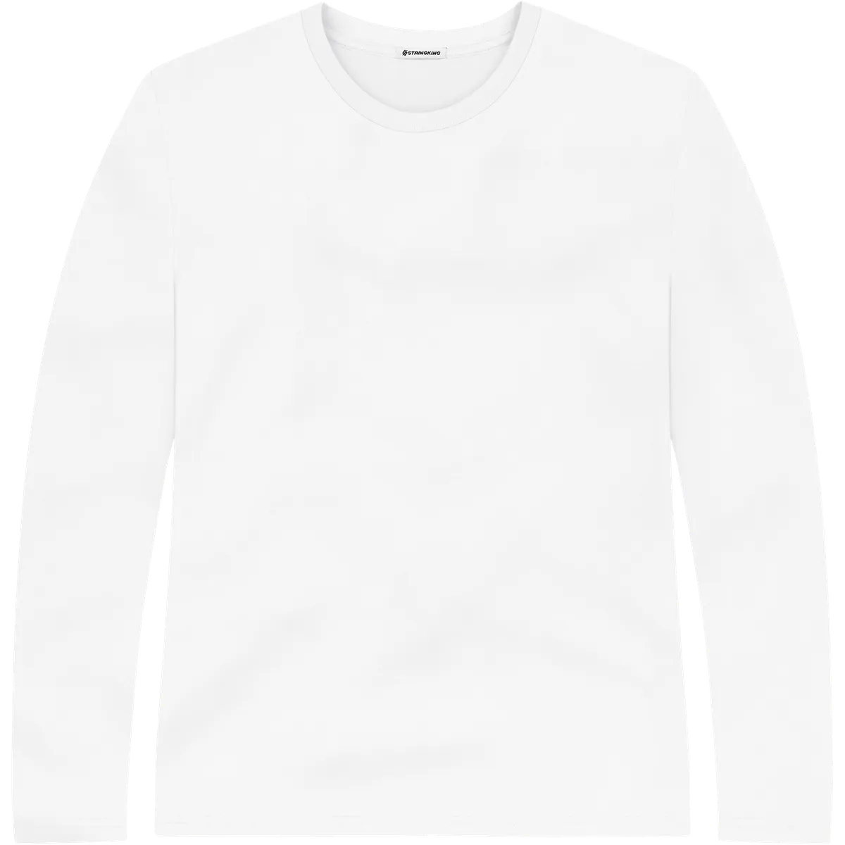 StringKing Men's StayWarm Long Sleeve T-Shirt - Compression Fit, White, Front