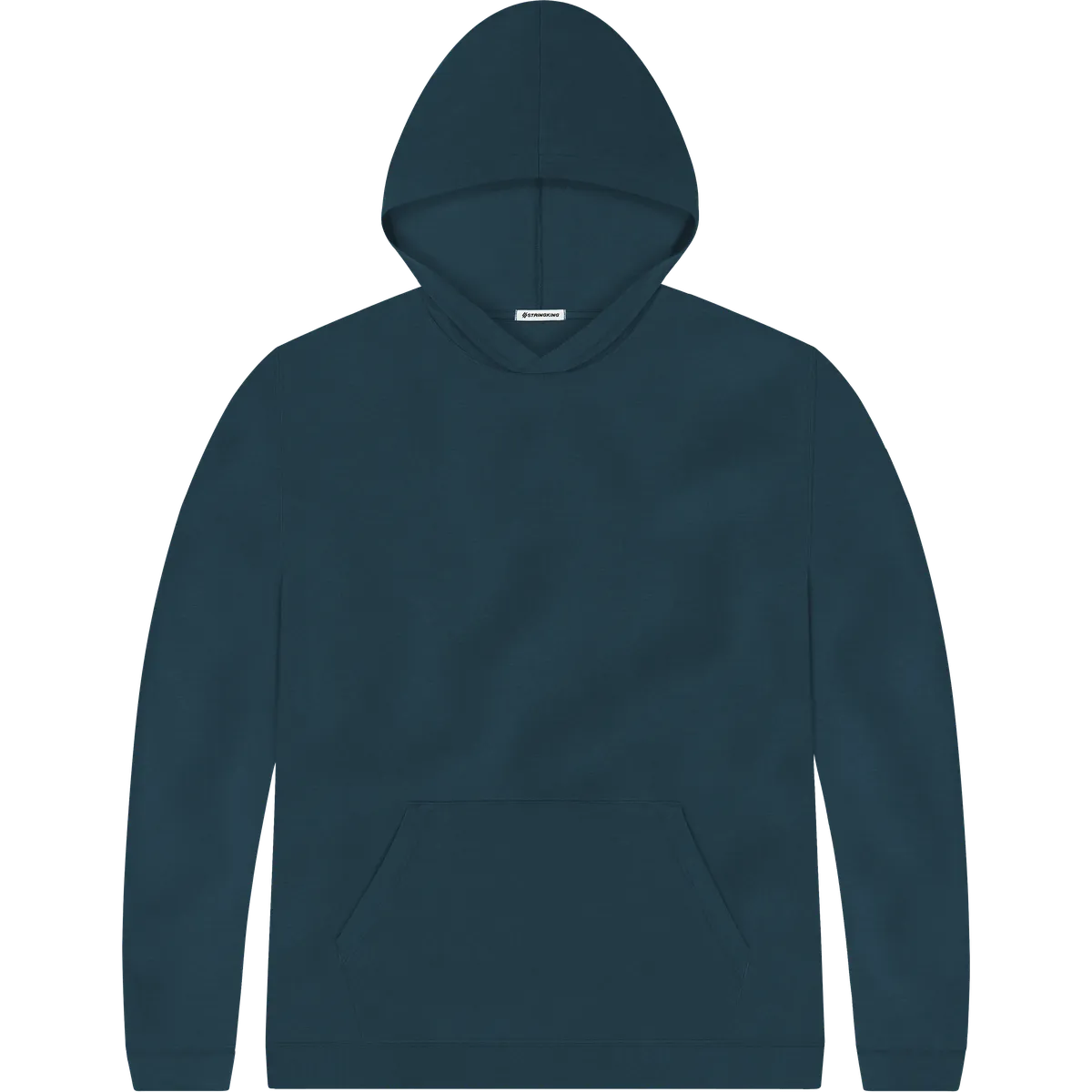 StringKing Men's Pima Terry Hoodie - Relaxed Fit, Navy, Front