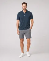 StringKing Men's Pima Jersey Classic Polo - Relaxed Fit, Navy, Full Front - Human Model