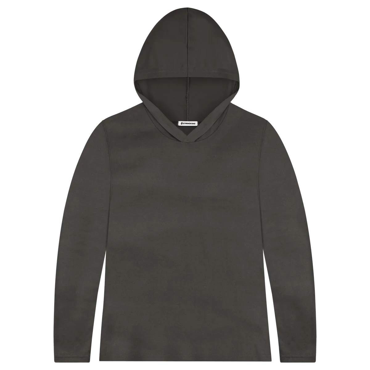 StringKing Women's FlexTech Lightweight Hoodie - Relaxed Fit, Charcoal, Front