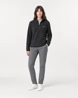 StringKing Women's Polartec Fleece Quarter Zip - Sharp Fit, Meteorite, Full Front - Human Model