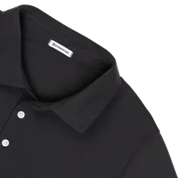 StringKing Men's FlexStyle Long Sleeve Polo - Relaxed Fit, Moonless Night, Detail