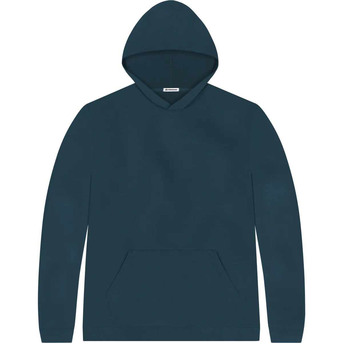 StringKing Men's Pima Terry Hoodie - Sharp Fit, Navy, Front