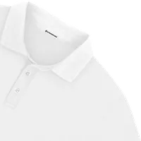 StringKing Men's Pima Jersey Signature Polo Multi - Relaxed Fit, White, Detail