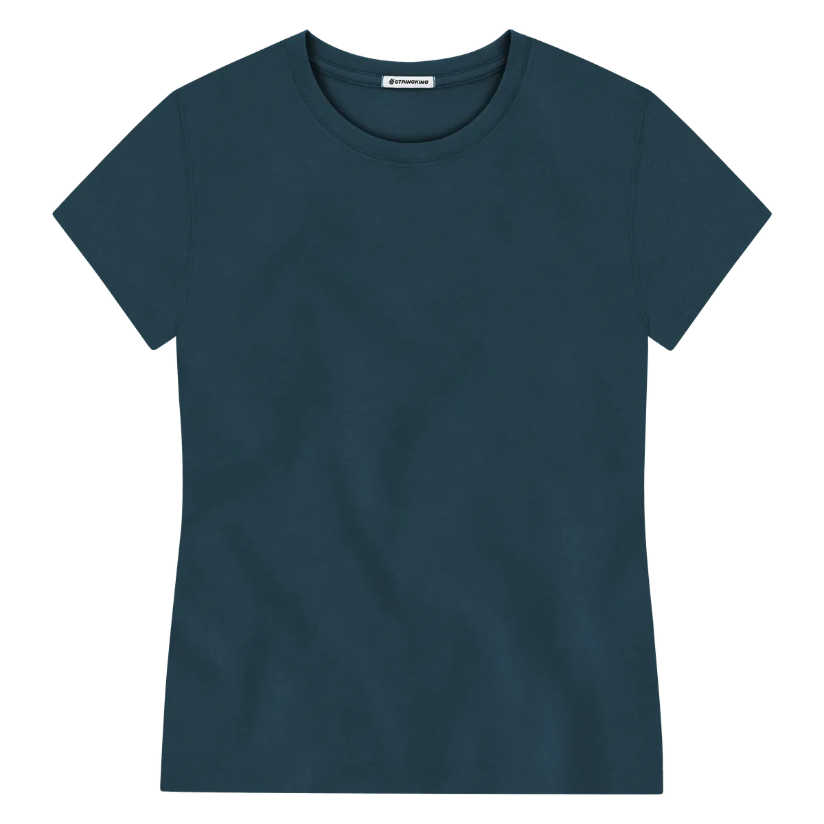 StringKing Women's Pima Jersey Tee - Sharp Fit, Navy, Front