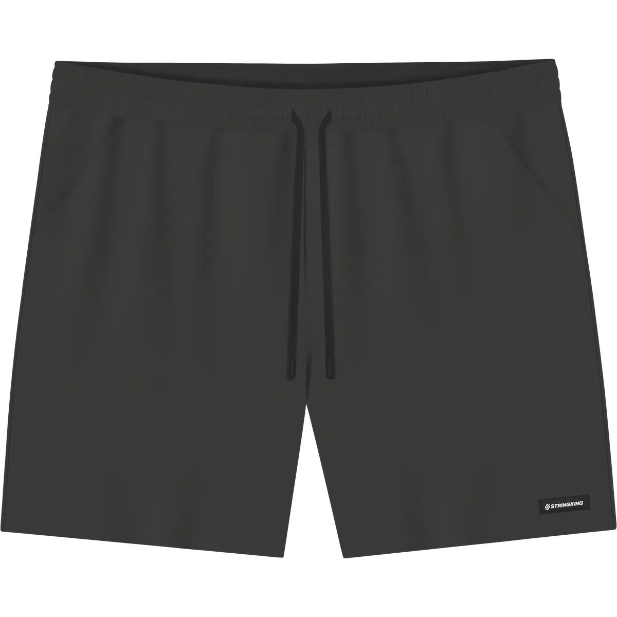 StringKing Men's Velocity Short - Relaxed Fit, Black, 7 inch, Front