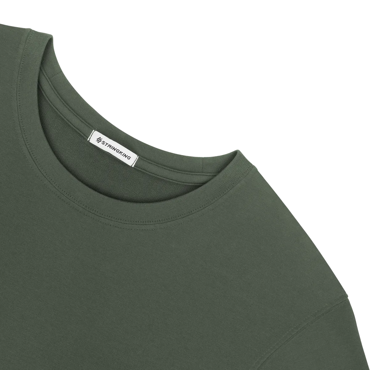StringKing Women's Pima Terry Long Sleeve Tee - Sharp Fit, Moss, Detail