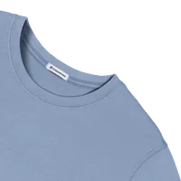 StringKing Men's Pima Cotton Short Sleeve Crewneck T-Shirt - Sharp Fit, Slate Blue, Detail