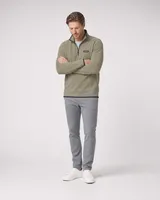 StringKing Men's Polartec Fleece Quarter Zip - Sharp Fit, Mermaid, Full Front Angle - Human Model