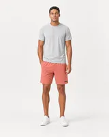 StringKing Men's Nylon Flex Game Shorts - Sharp Fit, Crabapple, Full Front - Human Model
