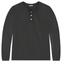 StringKing Men's Pima Jersey Henley - Sharp Fit, Black, Front