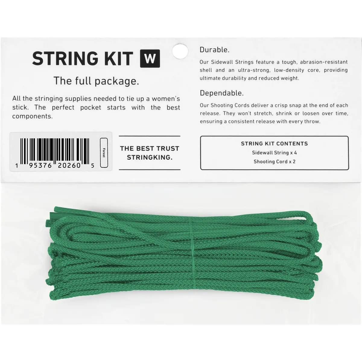 StringKing Women's String Kit - String Kit, Forest, Packaged, Back