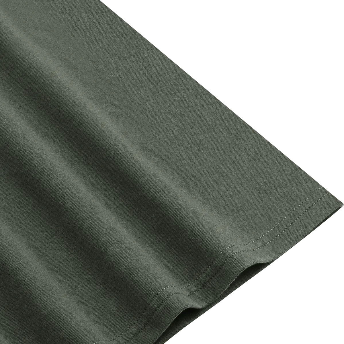 StringKing Men's Heavy Pima Cotton T-Shirt - Relaxed Fit, Moss, Fabric