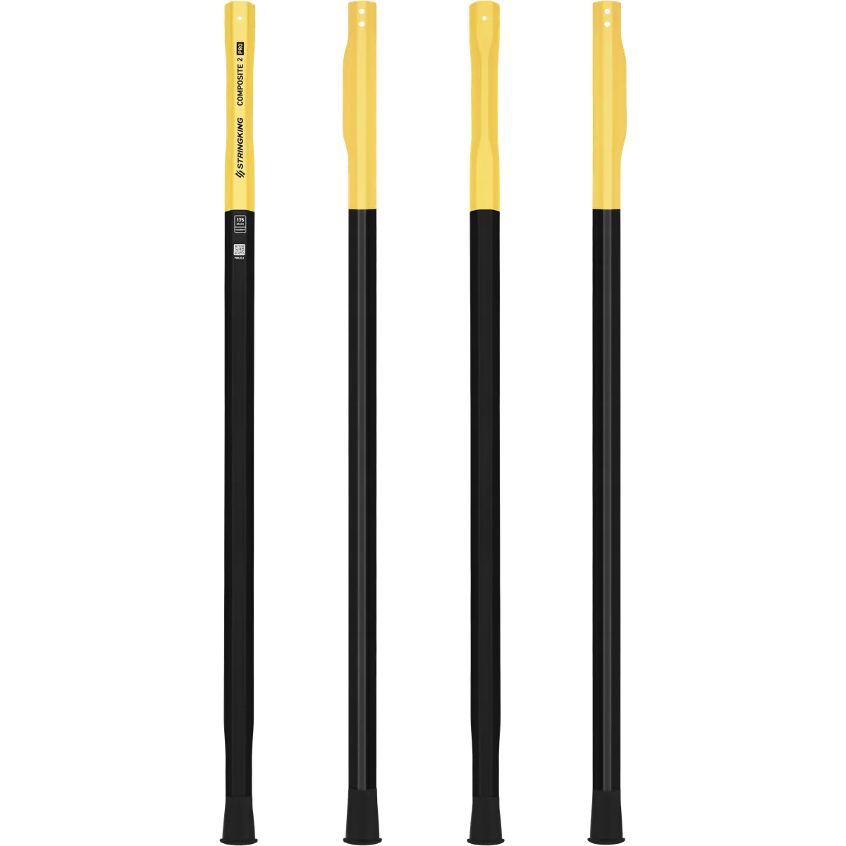 StringKing Composite 2 Pro Faceoff Double Lever - 175 Grams, Black / Yellow, Full Length, Vertical, Right, Front, Left, Back