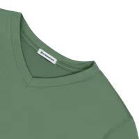 StringKing Women's FlexTech Short Sleeve V-Neck T-Shirt - Sharp Fit, Green, Detail