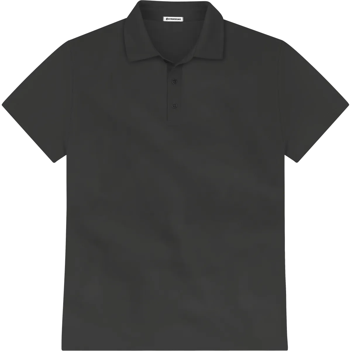 StringKing Men's StayCool Polo - Relaxed Fit, Black, Front