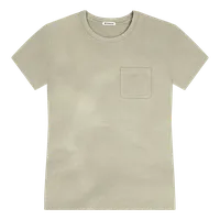 StringKing Men's Pima Cotton Short Sleeve Pocket Crewneck T-Shirt - Sharp Fit, Khaki Green, Front
