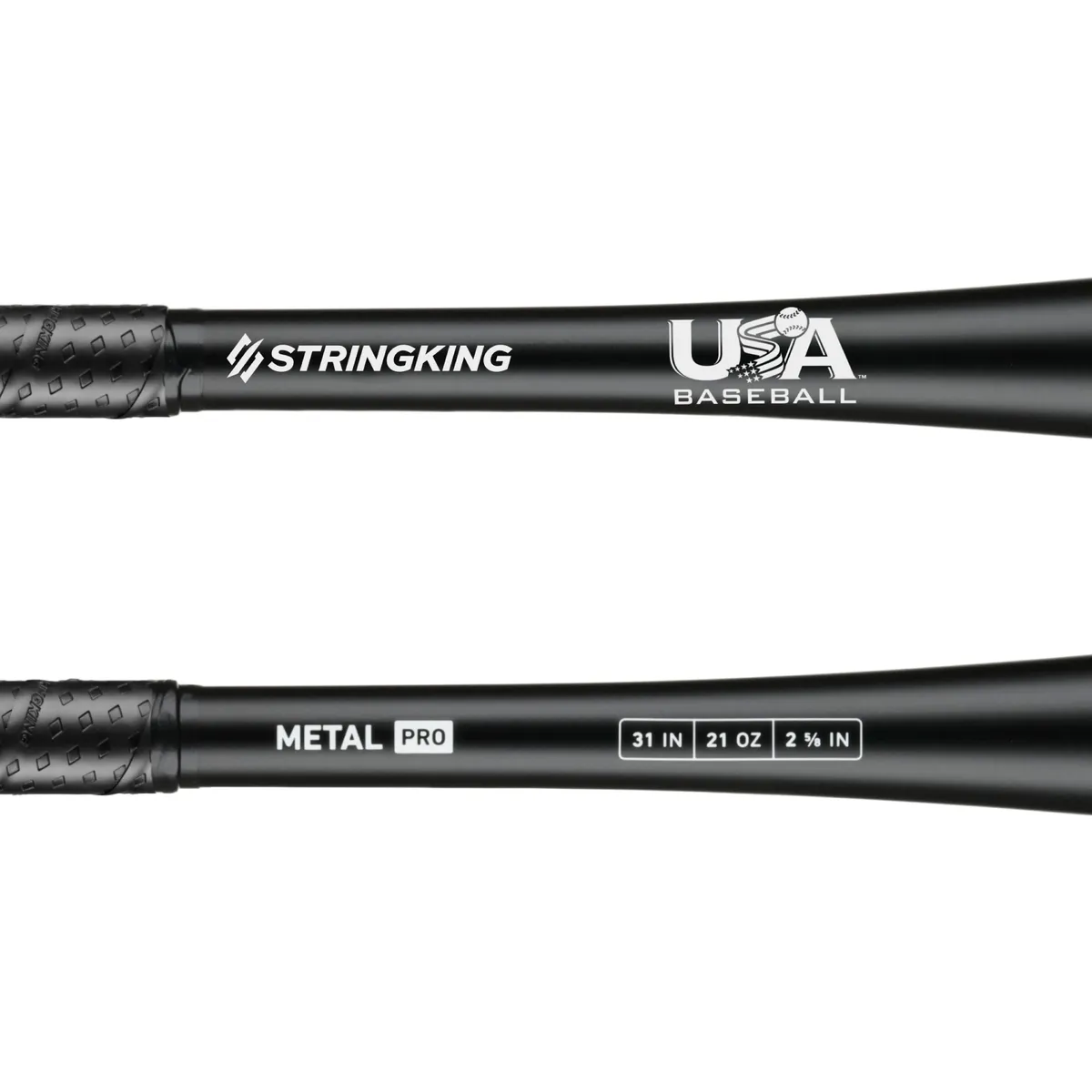 StringKing Metal Pro USABat - Drop 10, 31" / 21 oz, Black, Bat Details, Horizontal