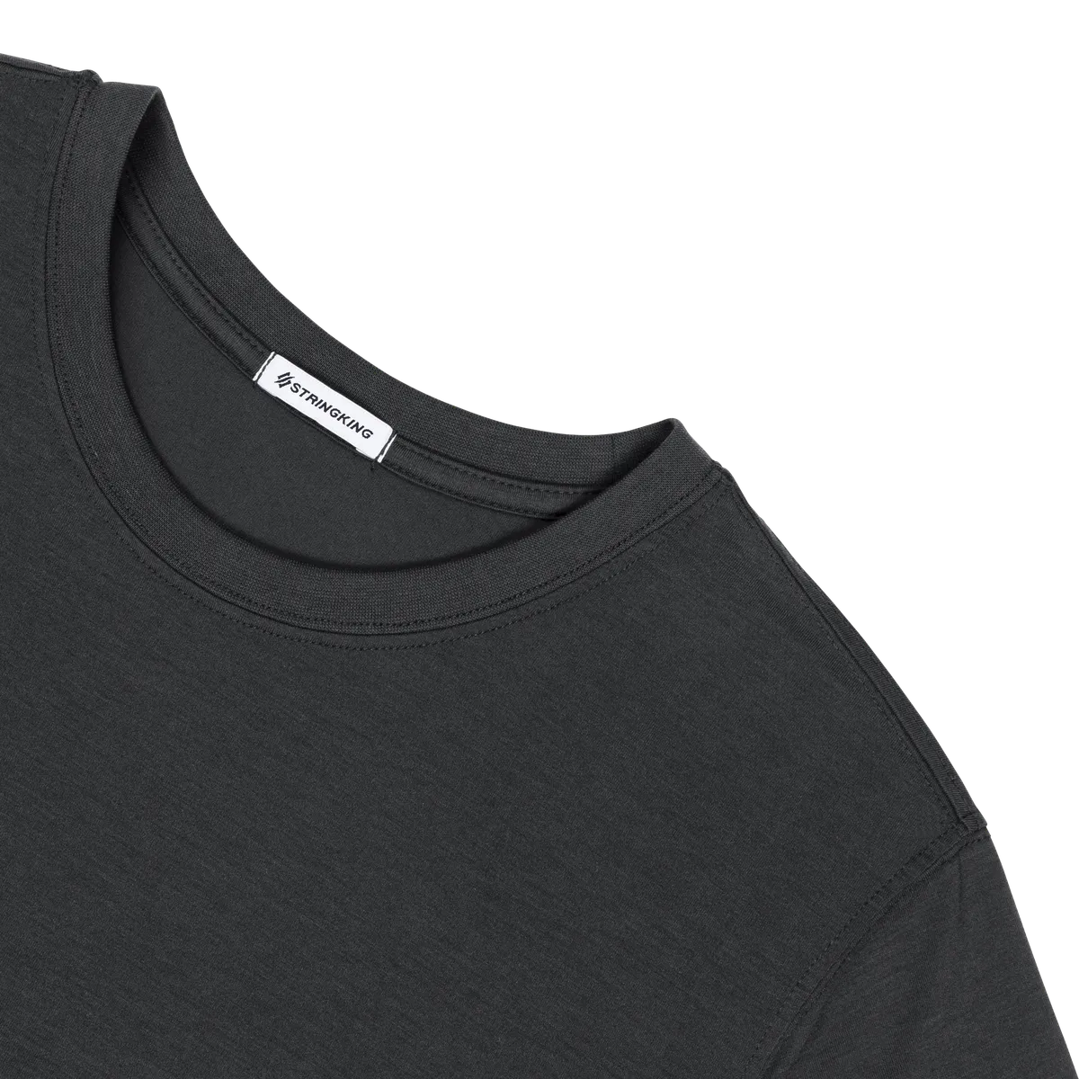 StringKing Men's FlexStyle Short Sleeve Crewneck T-Shirt - Sharp Fit, Moonless Night, Detail