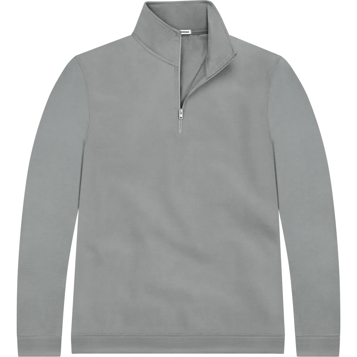 StringKing Men's StayWarm Quarter Zip - Sharp Fit, Gray, Front