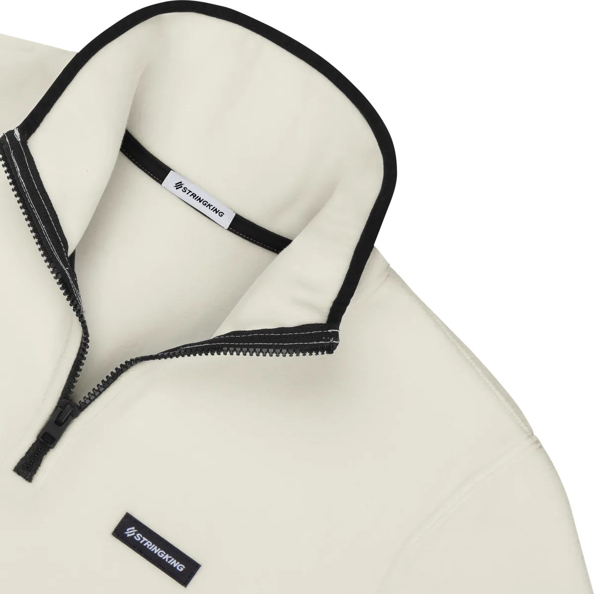 StringKing Men's Polartec Fleece Quarter Zip - Relaxed Fit, Jet Stream, Detail