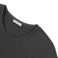 StringKing Women's Pima Cotton Short Sleeve Crewneck T-Shirt - Sharp Fit, Black, Detail