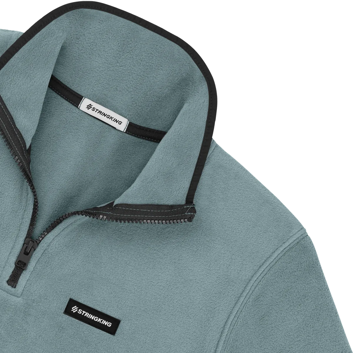 StringKing Men's Polartec Fleece Quarter Zip Pro - Sharp Fit, Slate, Detail