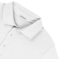 StringKing Men's Pima Cotton Polo Sweatshirt - Relaxed Fit, White, Detail