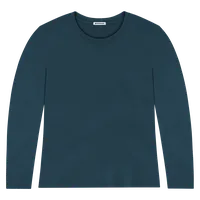 StringKing Women's Pima Jersey Long Sleeve Tee - Sharp Fit, Navy, Front