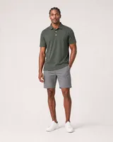 StringKing Men's Pima Jersey Classic Polo - Relaxed Fit, Moss, Full Front - Human Model