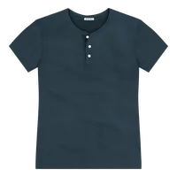 StringKing Men's Pima Cotton Short Sleeve Henley - Sharp Fit, Navy, Front