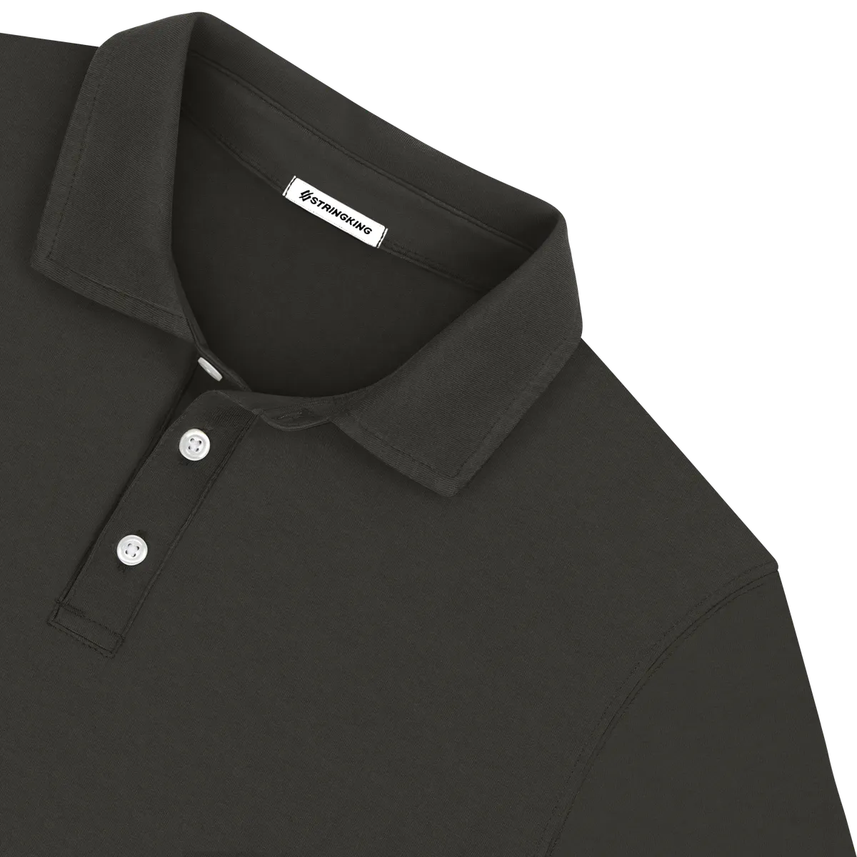 StringKing Men's Pima Jersey Signature Polo Multi - Sharp Fit, Peat, Detail