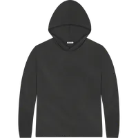 StringKing Men's Pima Jersey Hoodie - Relaxed Fit, Black, Front