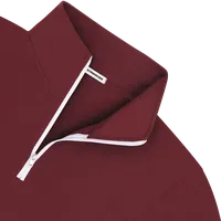 StringKing Men's FlexStyle Quarter Zip - Sharp Fit, Rhubarb, Detail