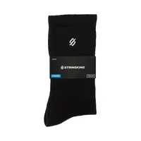 StringKing Athletic Crew Socks Packaged Medium Black